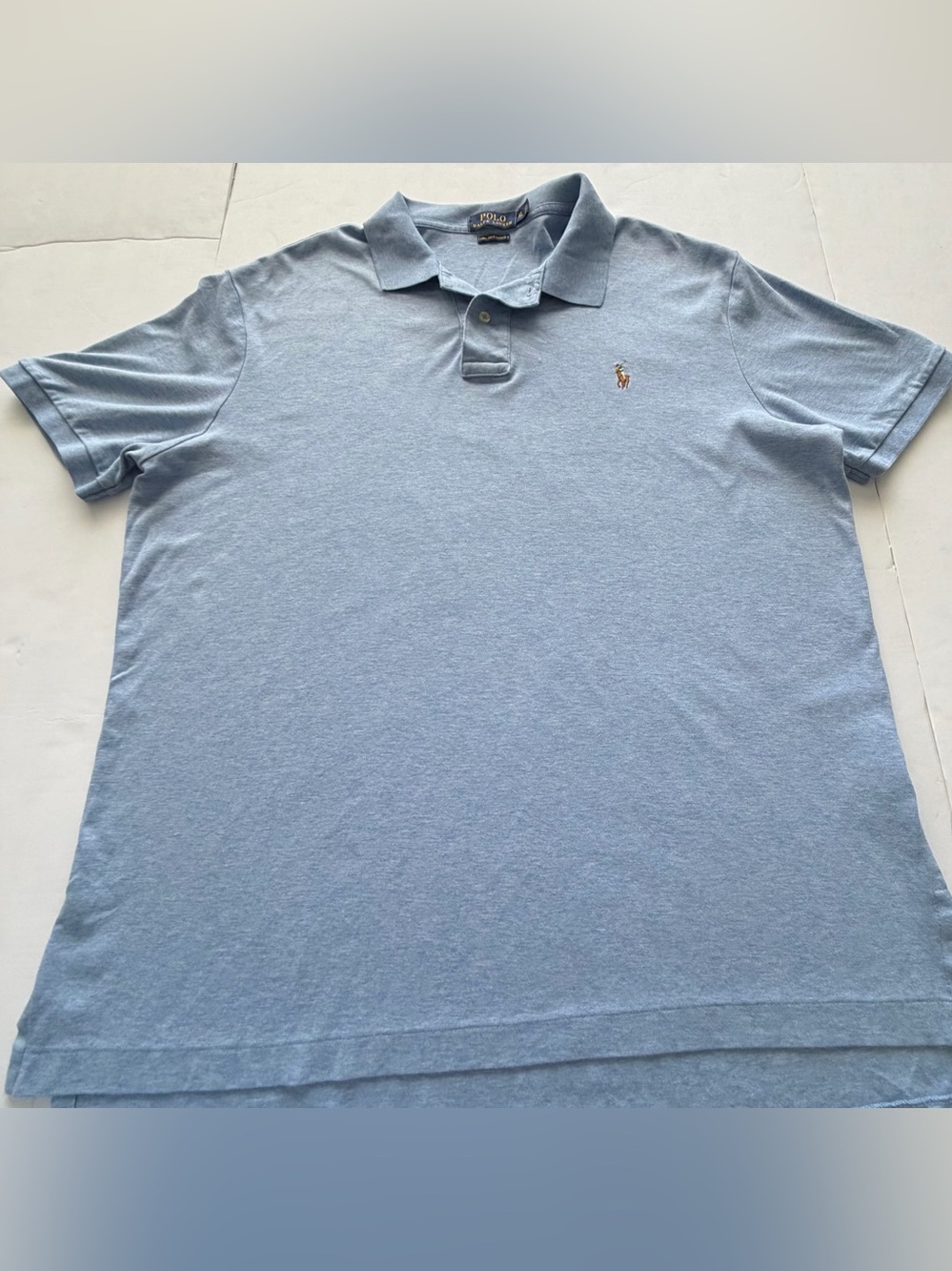 Polo by Ralph Lauren Light Blue Cotton Polo Shirt with Pony Logo